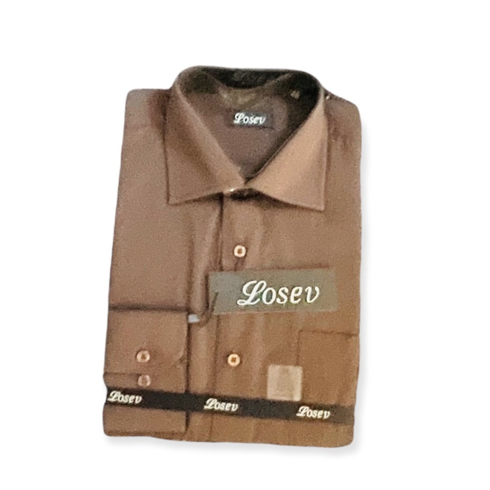 LOSEV Mens Brown Long Sleeve Shirt. BRAND NEW!!!